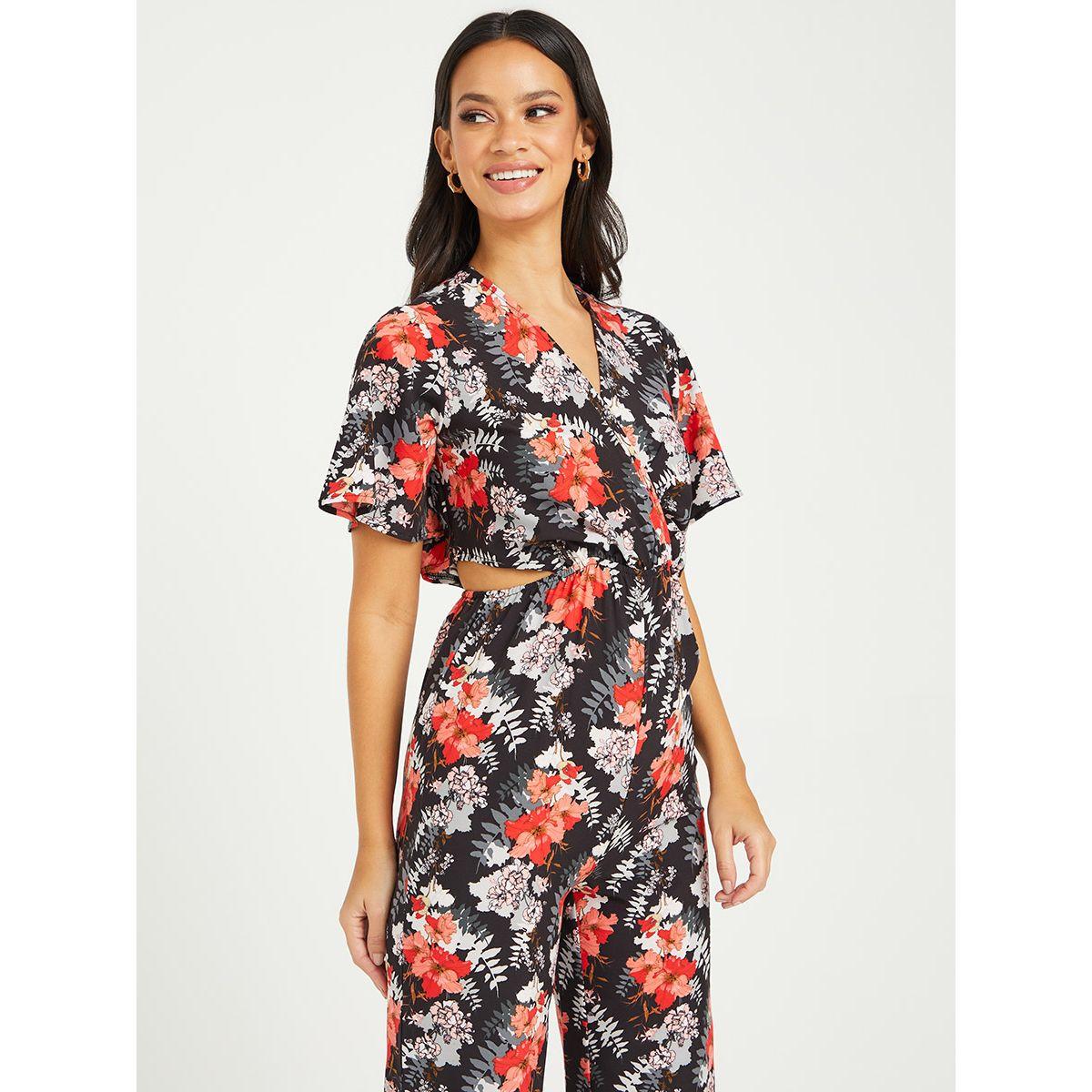 جمبسوت مزين بفتحات ومطبع بزهور من ريد تايب-women-clothing-jumpsuits-image-2