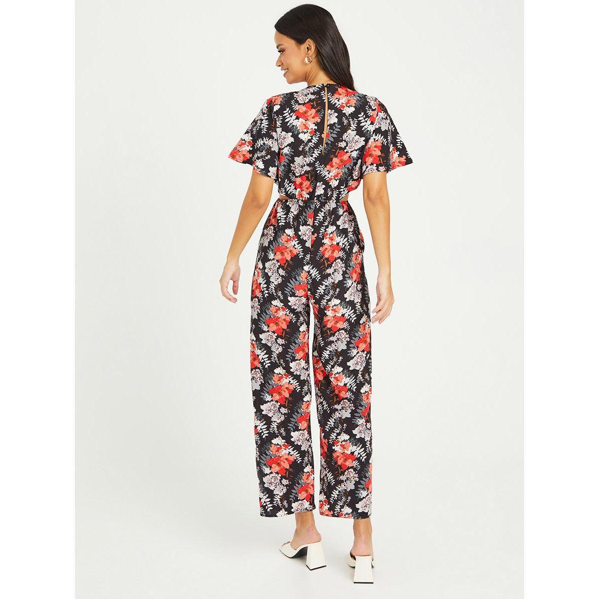 جمبسوت مزين بفتحات ومطبع بزهور من ريد تايب-women-clothing-jumpsuits-image-4