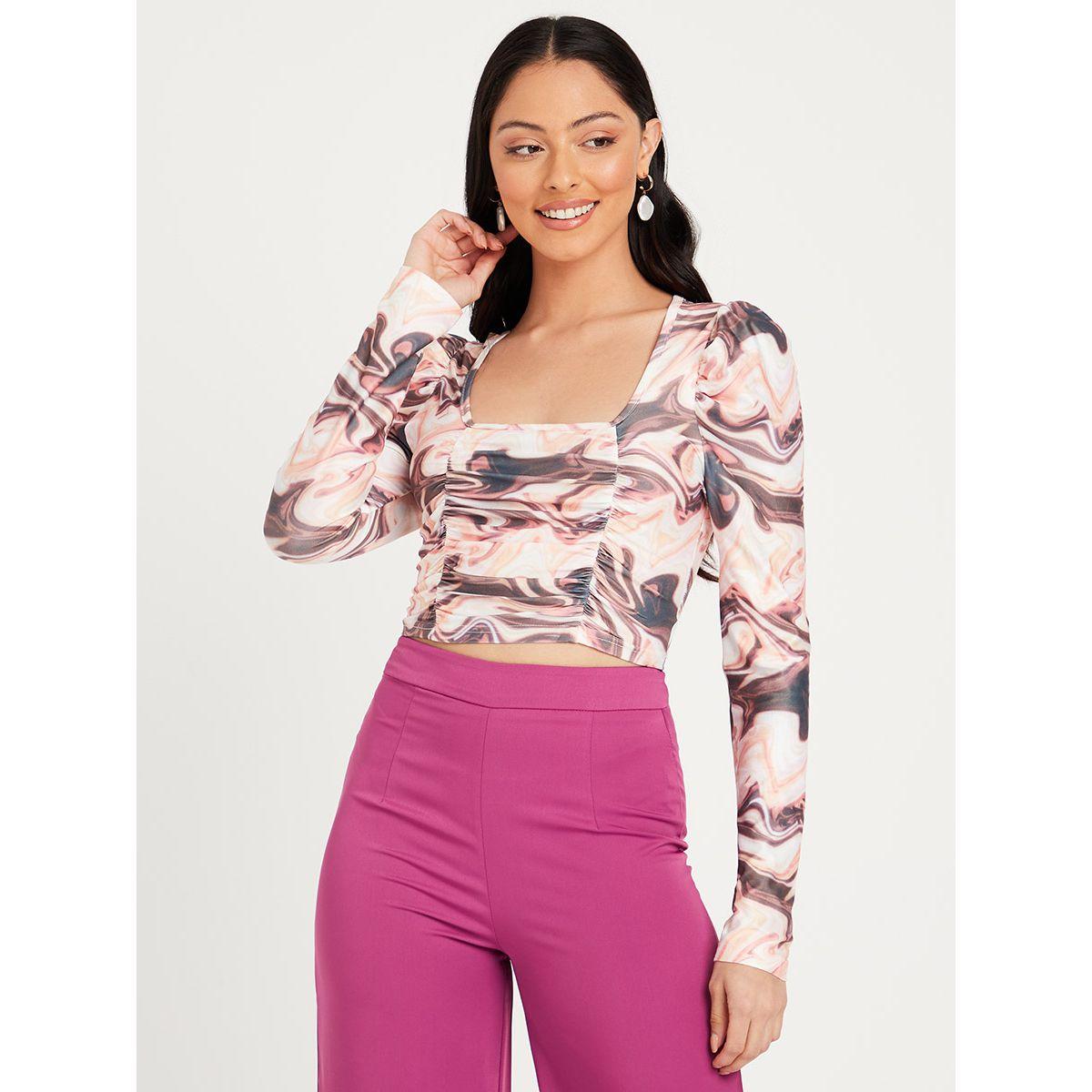 Styli Long Sleeves Abstract Print Knit Top-women-clothing-shirtsandblouses-blouses-image-1