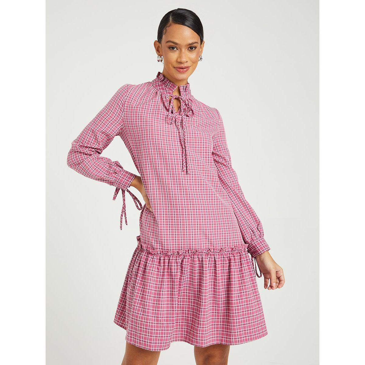 فستان قصير باكمام طويلة من ريد تايب-women-clothing-dresses-image-1