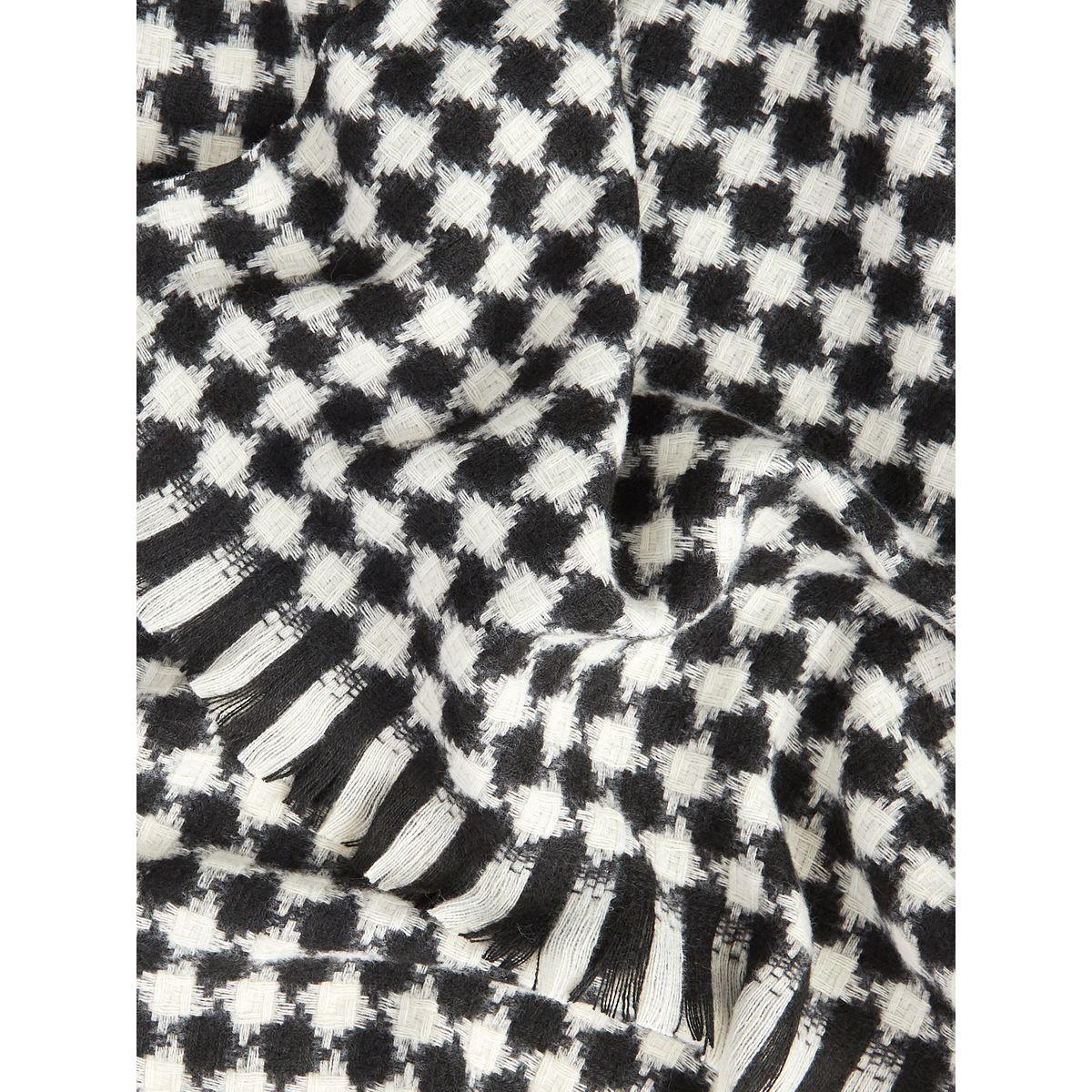 Styli Frayed Edge Checked Scarf-women-winterwear-scarves-image-4