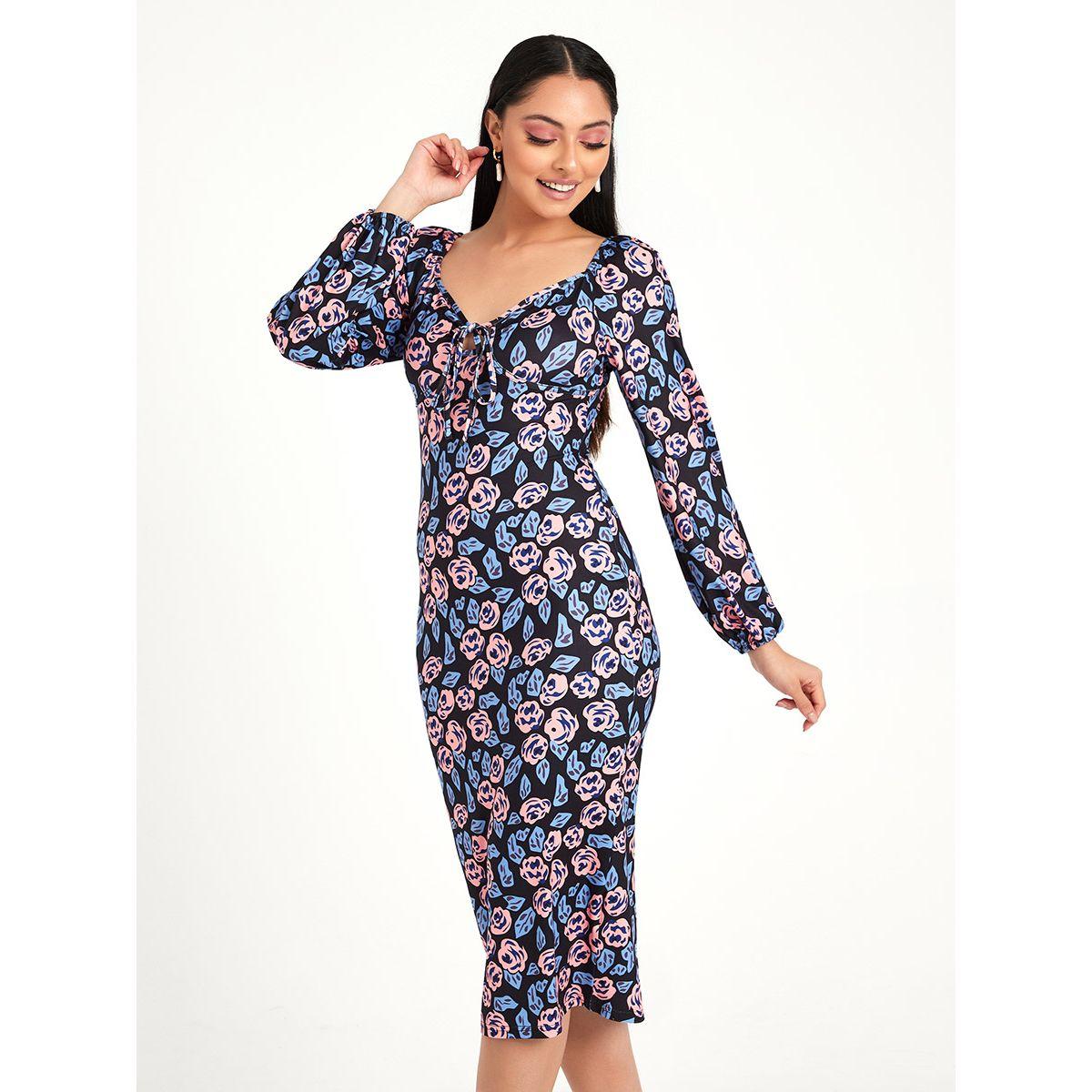 فستان ميدي باكمام طويلة من ريد تايب-women-clothing-dresses-image-1