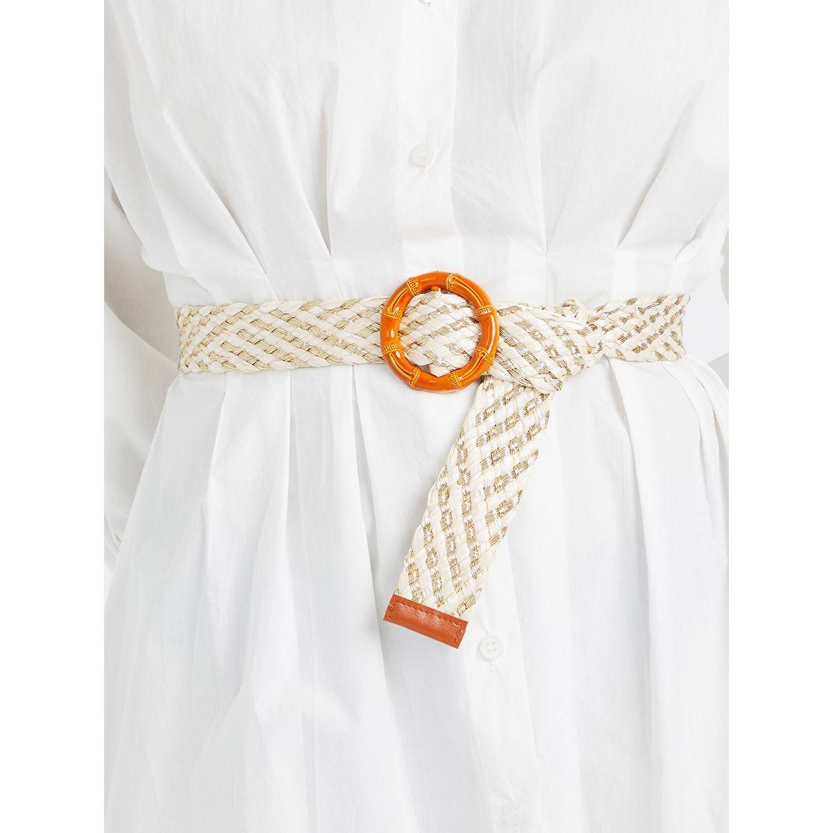 Styli Round Buckle Straw Belt-women-clothingaccessories-belts-image-3
