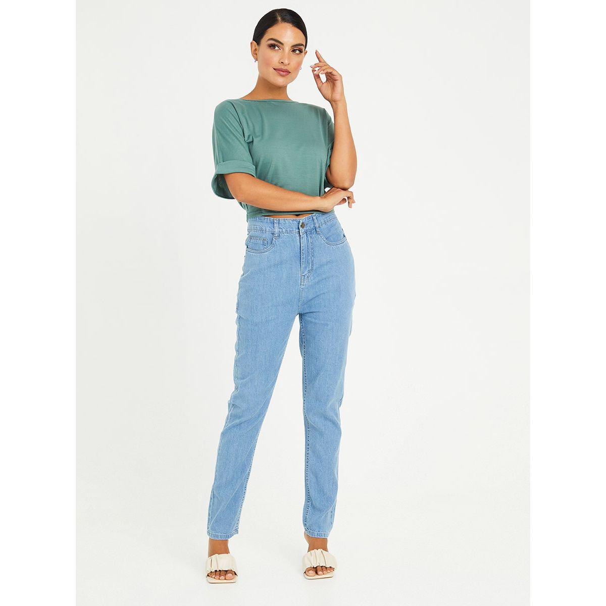 تيشيرت قصير باكمام قصيرة مطوية من ريد تايب-women-clothing-tshirts-image-2