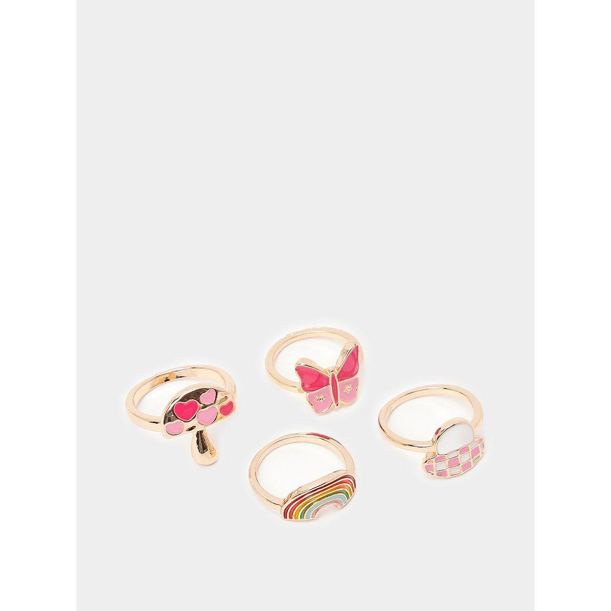 Styli Set of 4 - Butterfly Rainbow Ring-women-watchesandjewellery-jewellery-rings-image-1