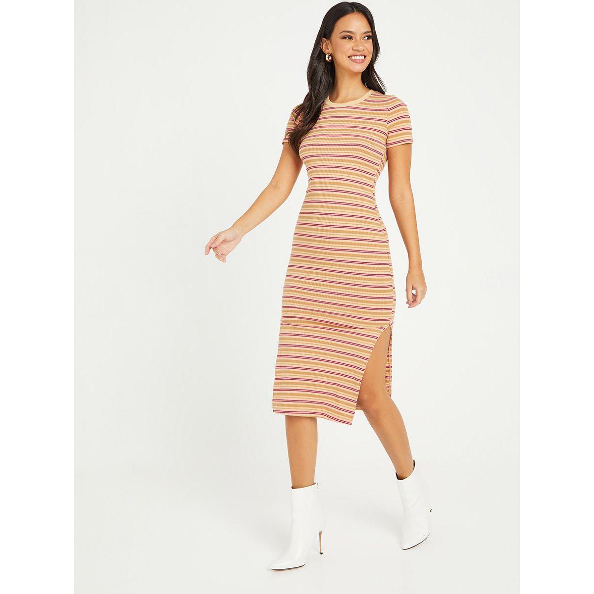 فستان ميدي مخطط باكمام قصيرة من ريد تايب-women-clothing-dresses-image-2