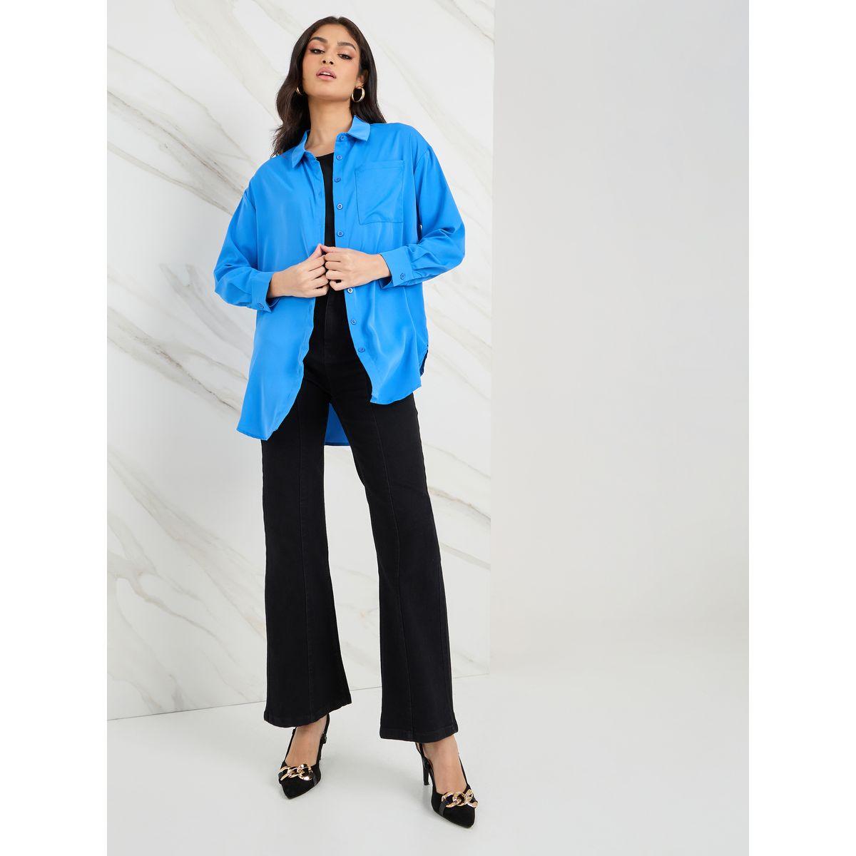 Styli Button Through Oversized Longline Shirt-women-clothing-shirtsandblouses-shirts-image-2