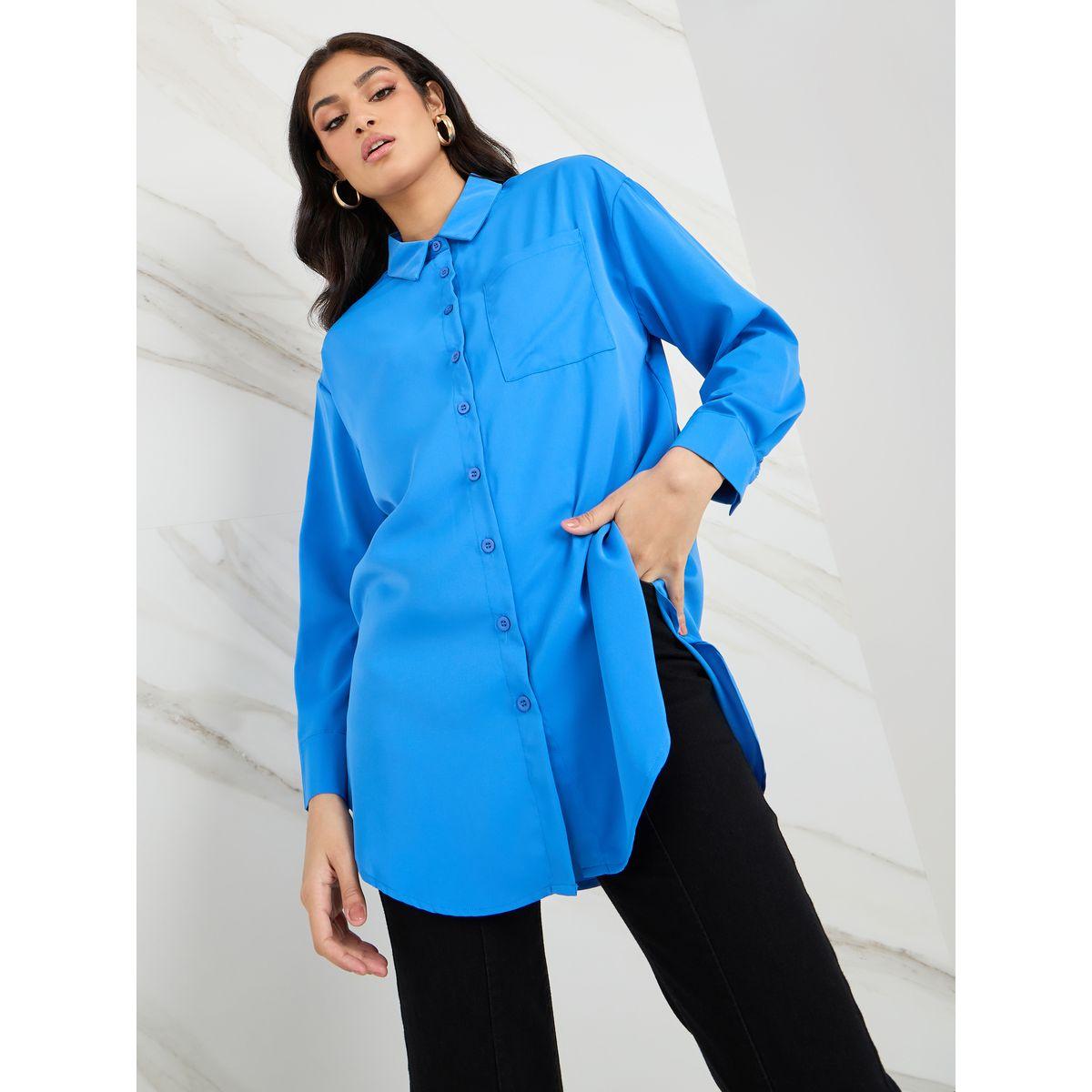 Styli Button Through Oversized Longline Shirt-women-clothing-shirtsandblouses-shirts-image-3