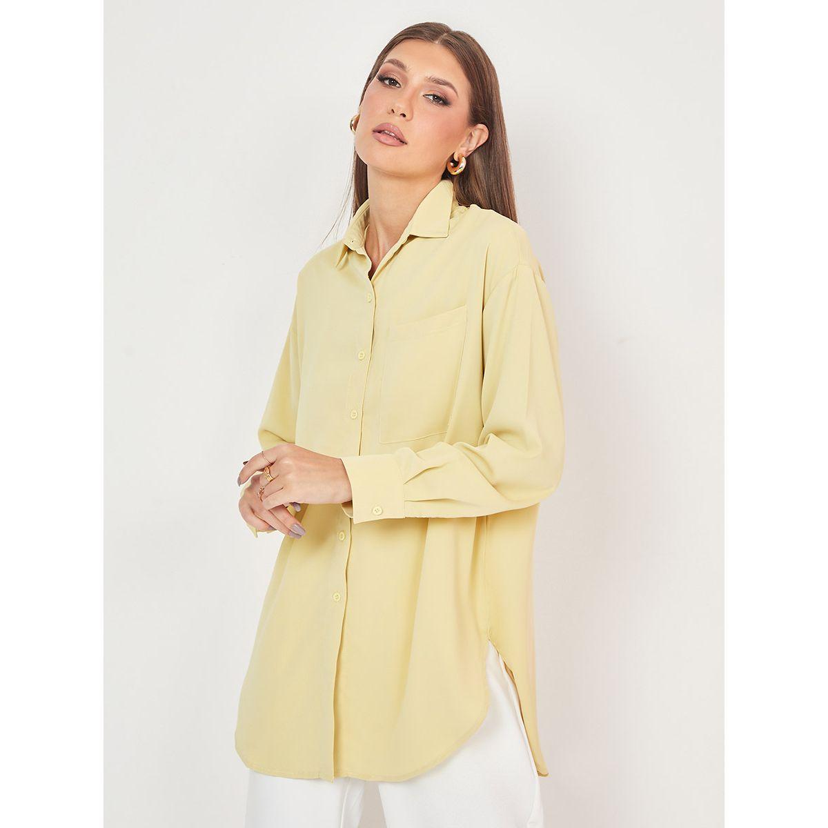 Styli Long Sleeves Button Up Longline Shirt-women-clothing-shirtsandblouses-shirts-image-1