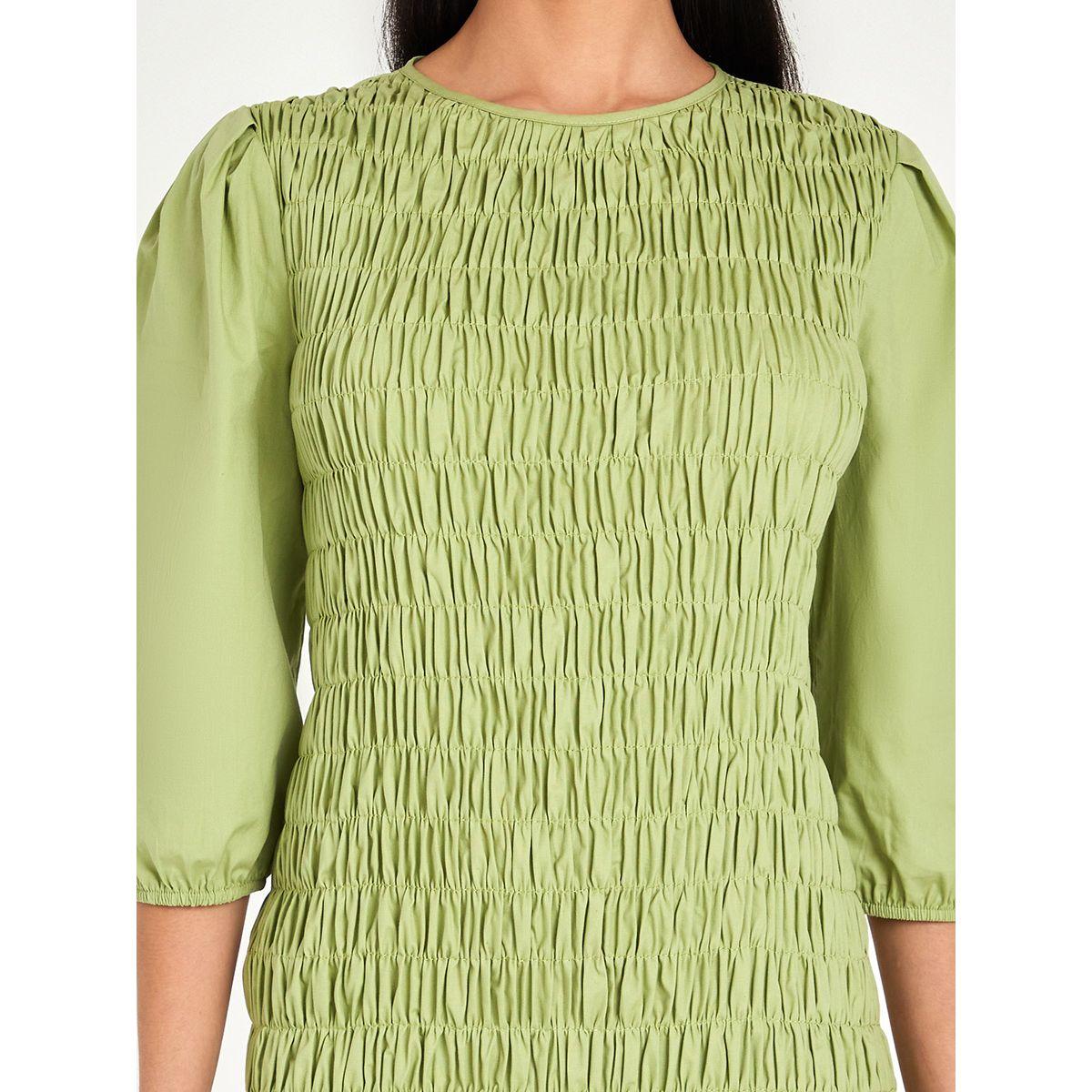 فستان قصير بتفاصيل مزمومة-women-clothing-dresses-image-3