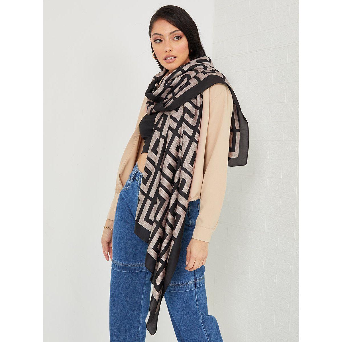وشاح رأس مطبع من ستايلي-women-winterwear-scarves-image-1