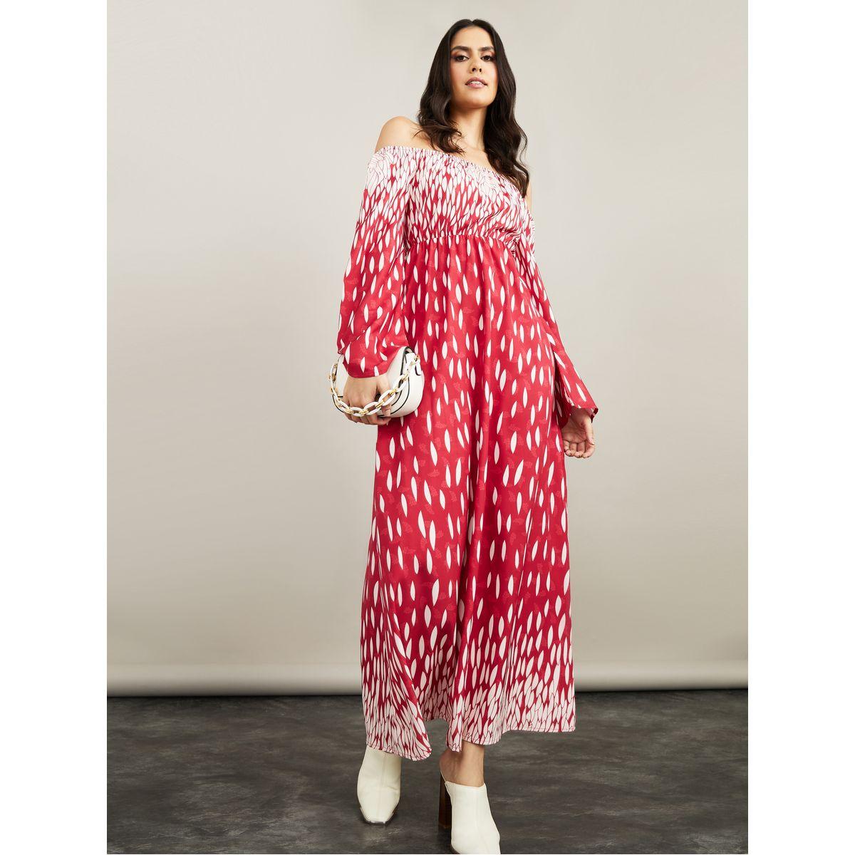 Styli Long Sleeves Abstract Print A-Line Maxi Dress-women-clothing-dresses-image-2