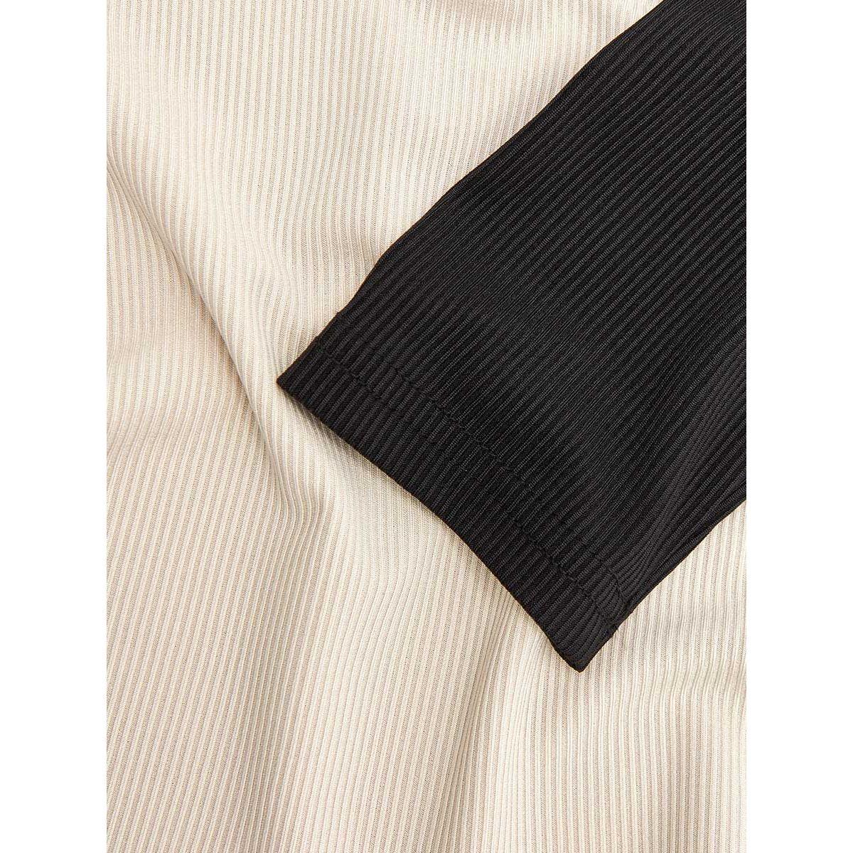 Styli Long Sleeves Colorblock High Neck Ribbed Knit Top-women-clothing-shirtsandblouses-blouses-image-6