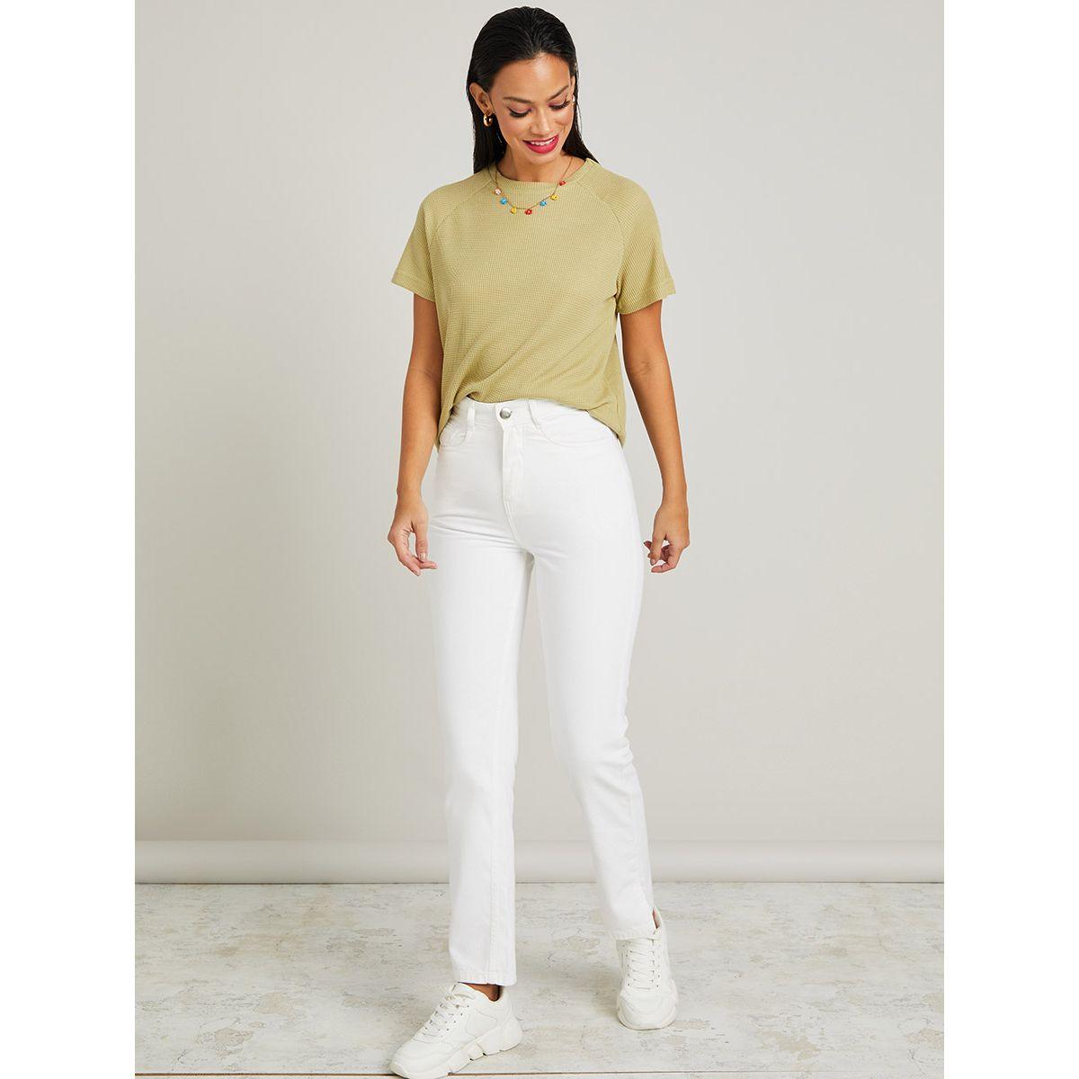 تيشيرت بياقة دائرية واكمام ريجلان من ريد تايب-women-clothing-tshirts-image-2