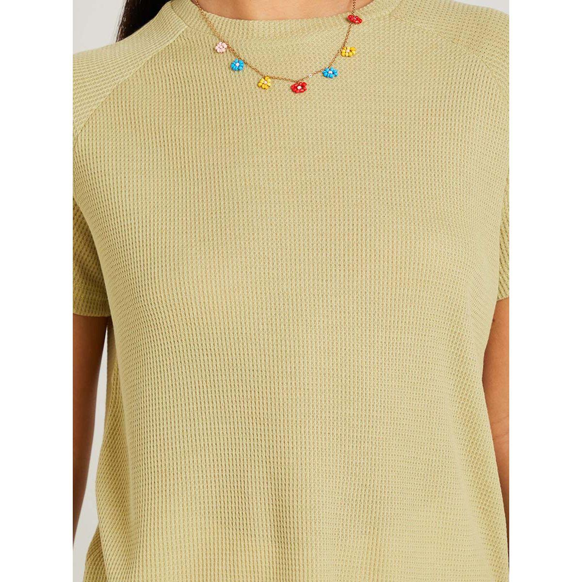 تيشيرت بياقة دائرية واكمام ريجلان من ريد تايب-women-clothing-tshirts-image-4
