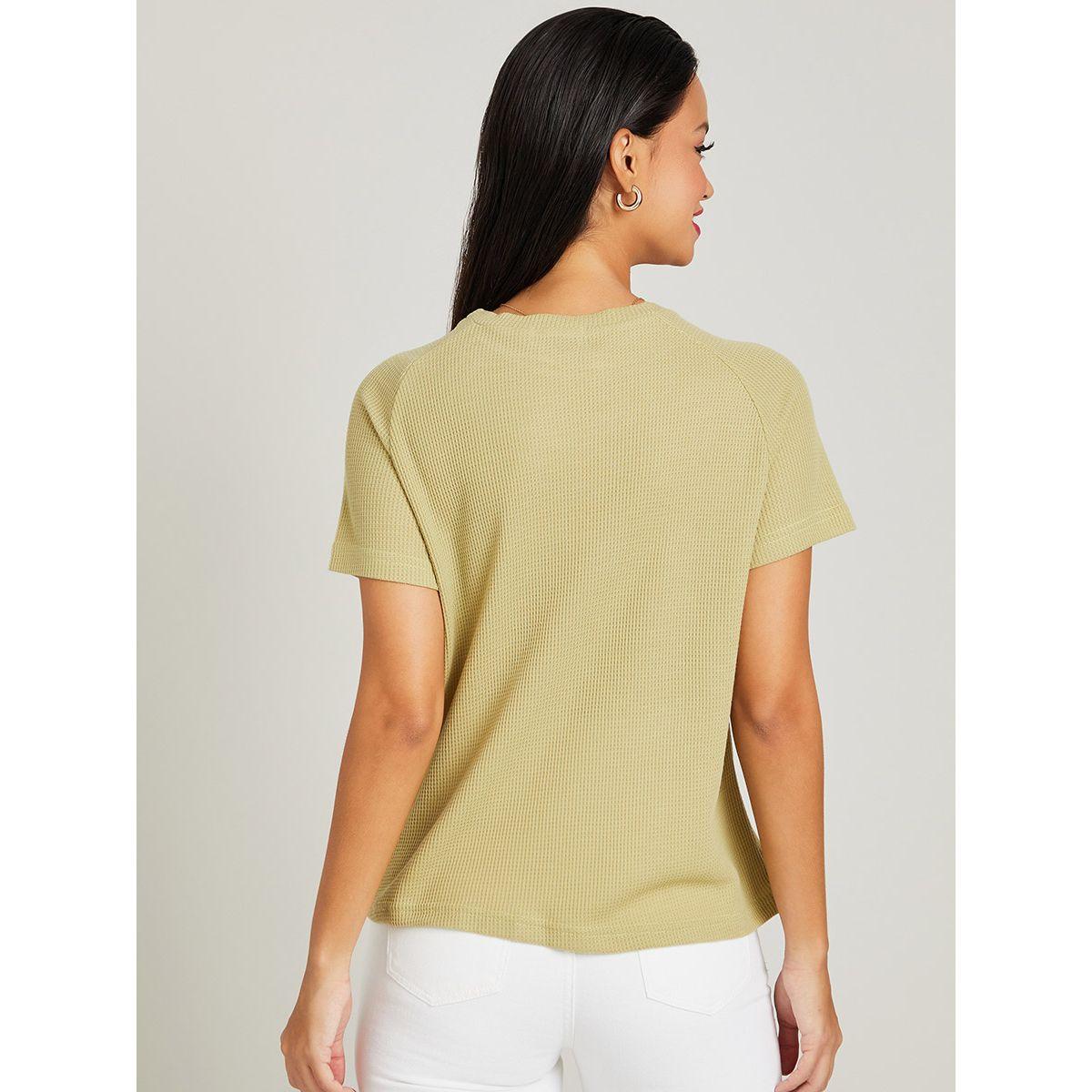 تيشيرت بياقة دائرية واكمام ريجلان من ريد تايب-women-clothing-tshirts-image-5