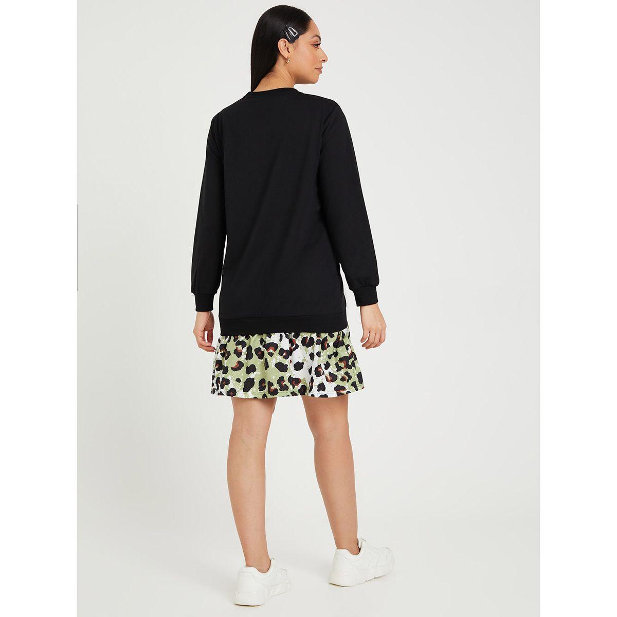 Styli Long Sleeves Animal Print Hem Mini Dress-women-clothing-dresses-image-4