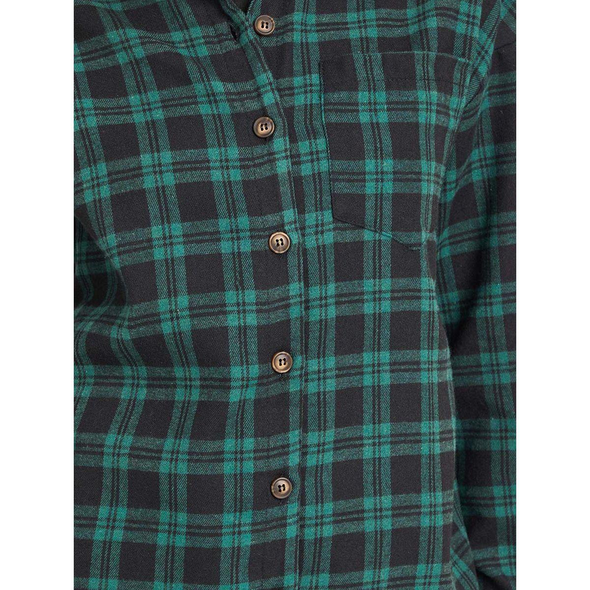 Styli Long Sleeves Checked Plaid Oversized Shirt with Patch Pocket-women-clothing-shirtsandblouses-shirts-image-4
