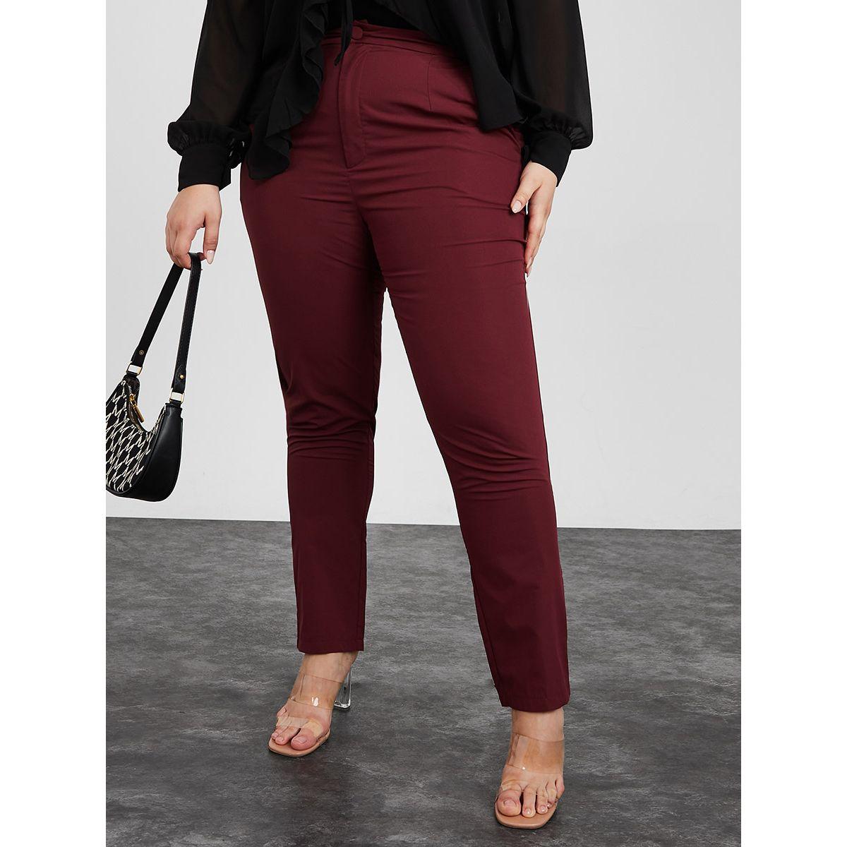 بنطال بخصر عالي وجيوب-women-clothing-bottoms-trousers-image-1