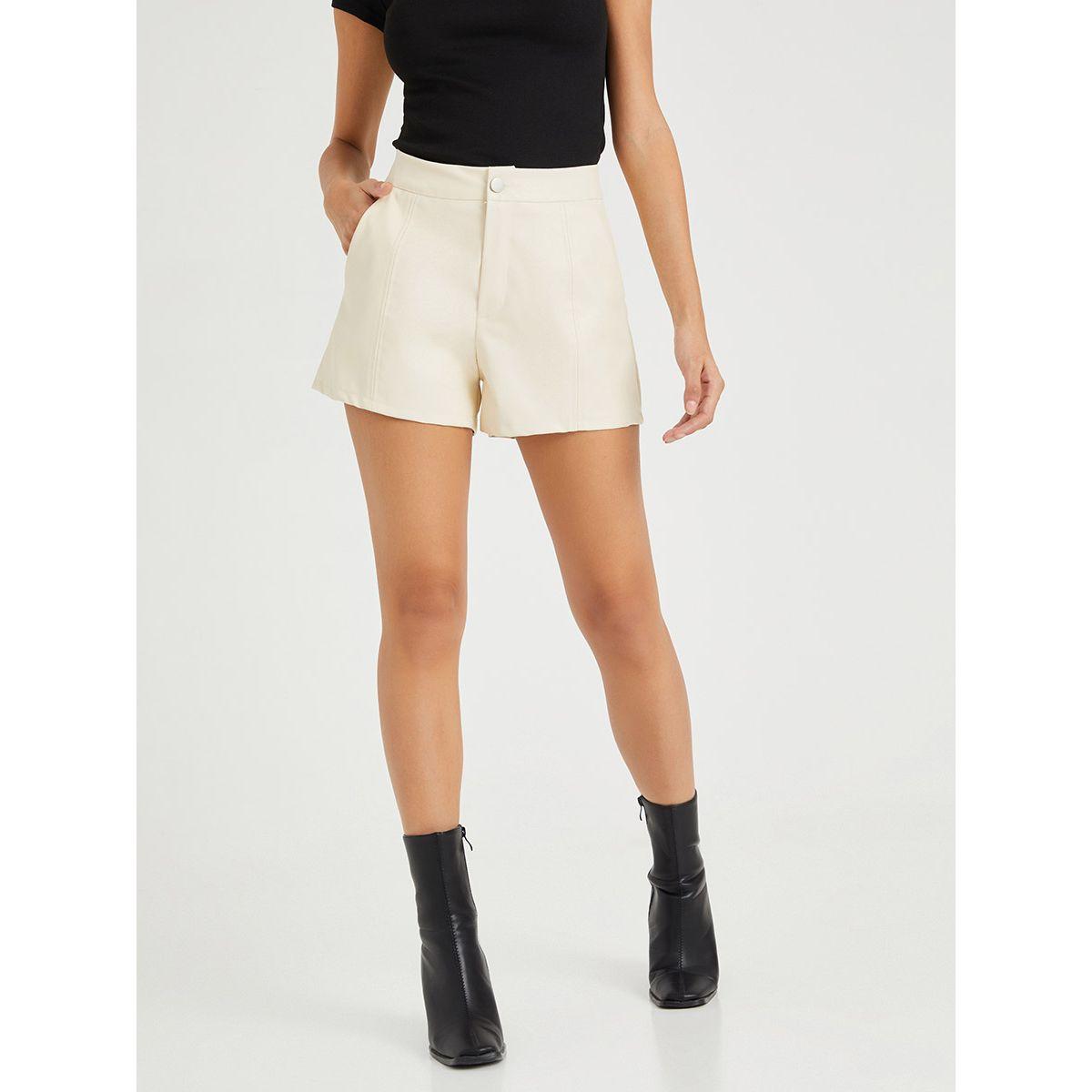 Styli Faux Leather Tailored Shorts-women-clothing-bottoms-shorts-image-1