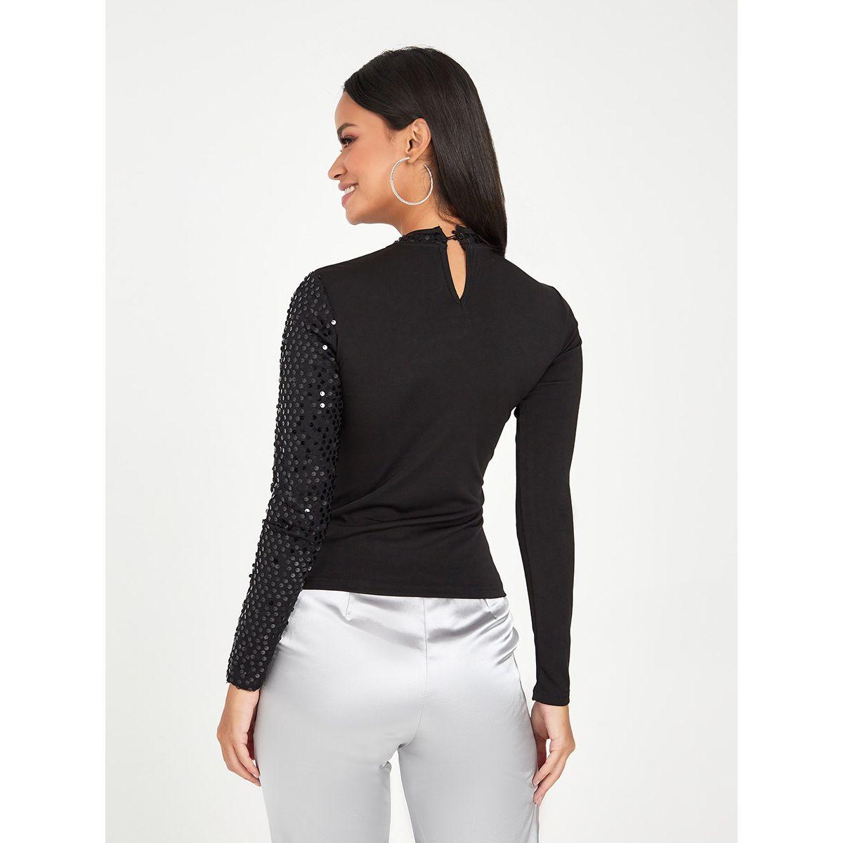 Styli Long Sleeves Embellished High Neck Knit Top-women-clothing-shirtsandblouses-blouses-image-5