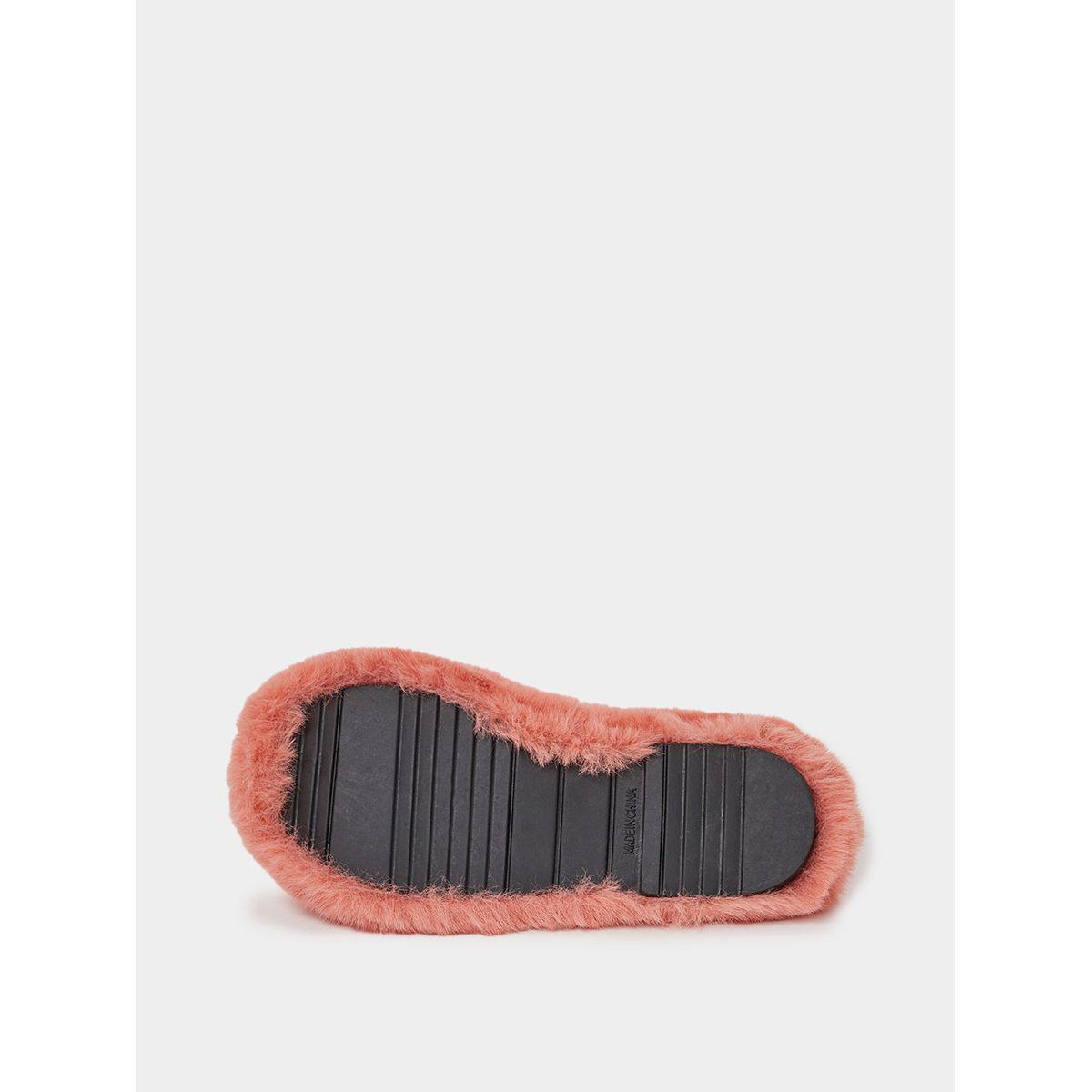 Styli Chain Detail Faux Fur Bedroom Slippers-women-shoes-bedroomslippers-image-8