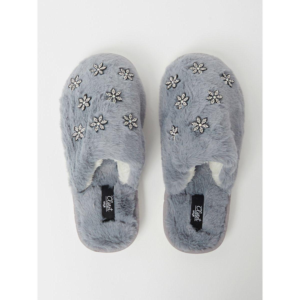 شبشب غرف نوم مزين من ستايلي-women-shoes-bedroomslippers-image-3