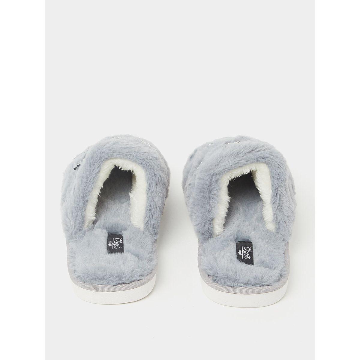 Styli Embellished Detail Padded Bedroom Slippers-women-shoes-bedroomslippers-image-6