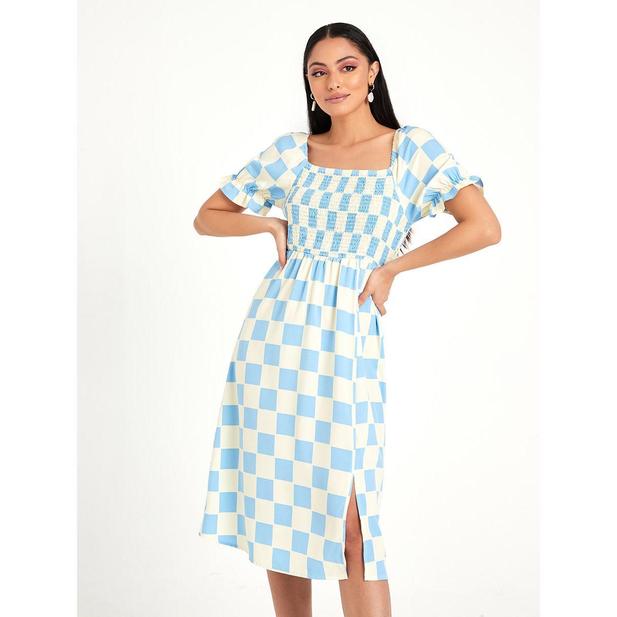 فستان ميدي باكمام قصيرة من ريد تايب-women-clothing-dresses-image-1