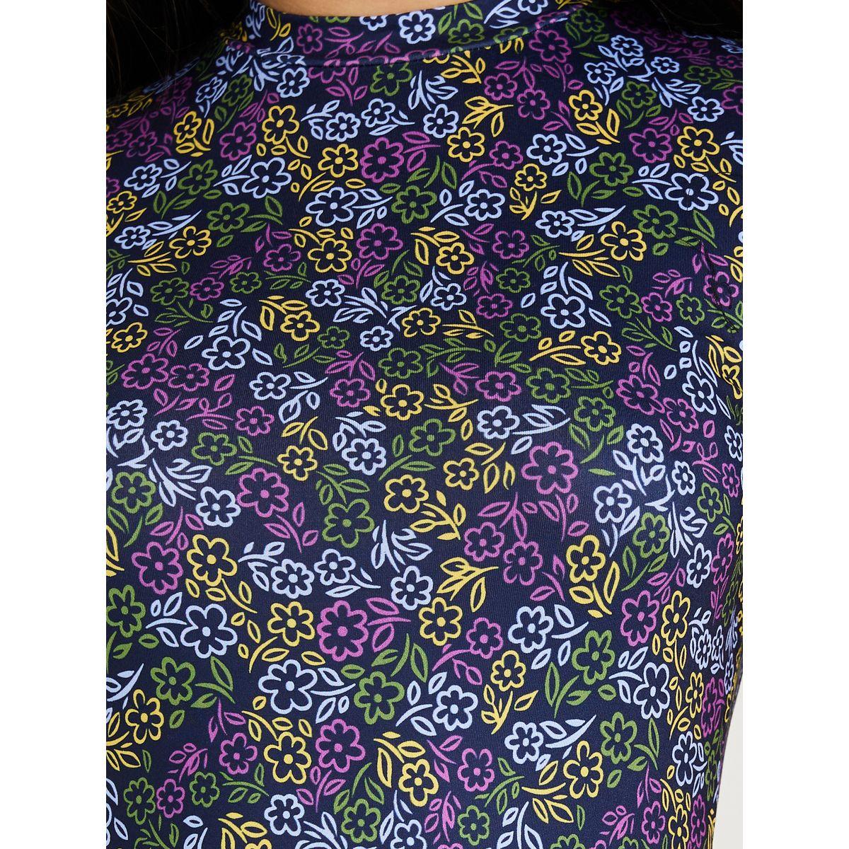 Styli Short Sleeves High Neck Floral Print Bodycon Maxi Dress-women-clothing-dresses-image-3