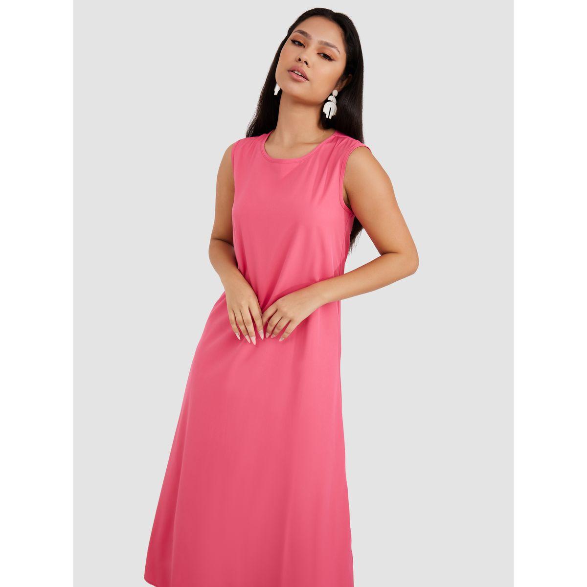Styli Round Neck Sleeveless A-Line Maxi Dress-women-clothing-dresses-image-2