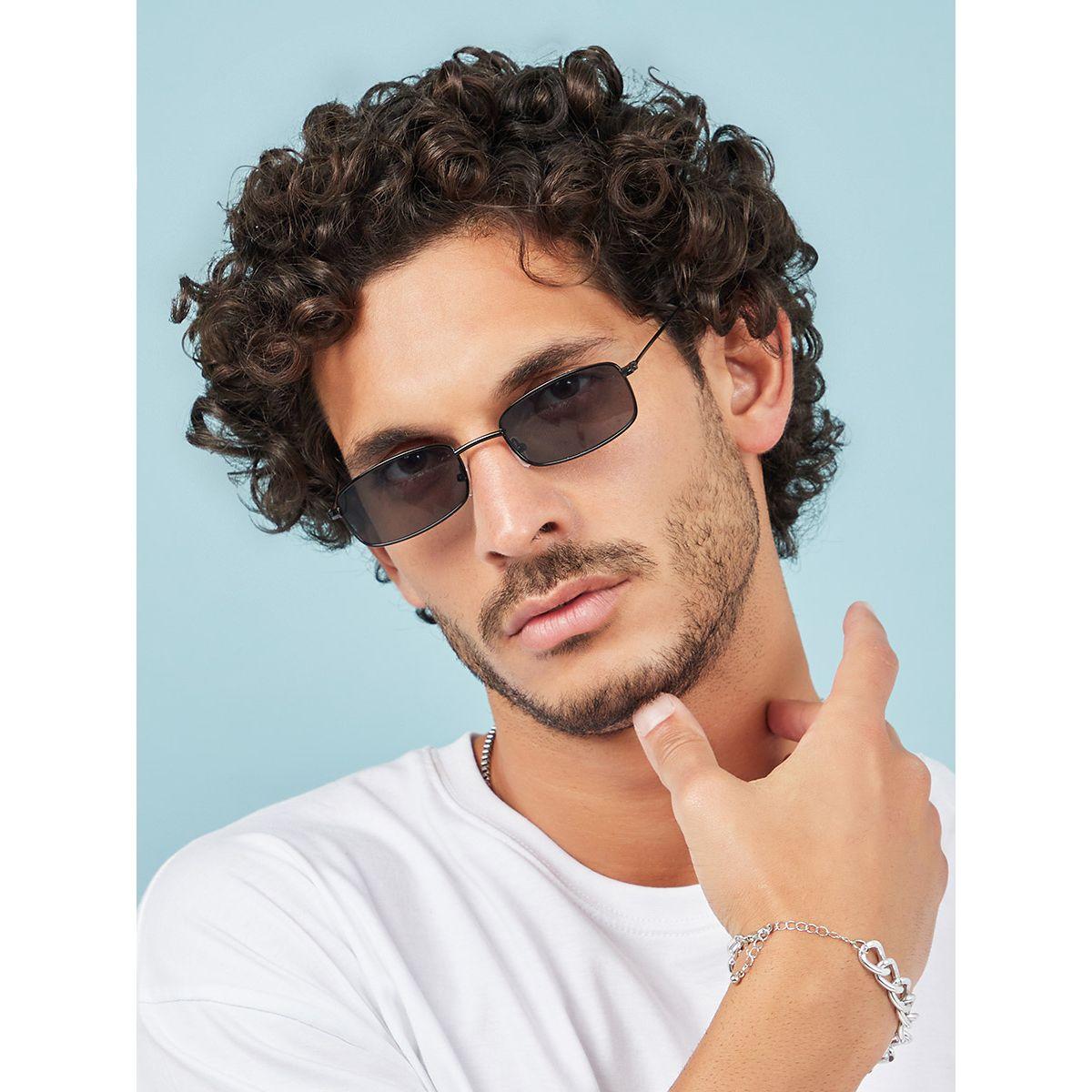 Styli Unisex Rectangle Frame Sunglasses-men-sunglasses-image-2