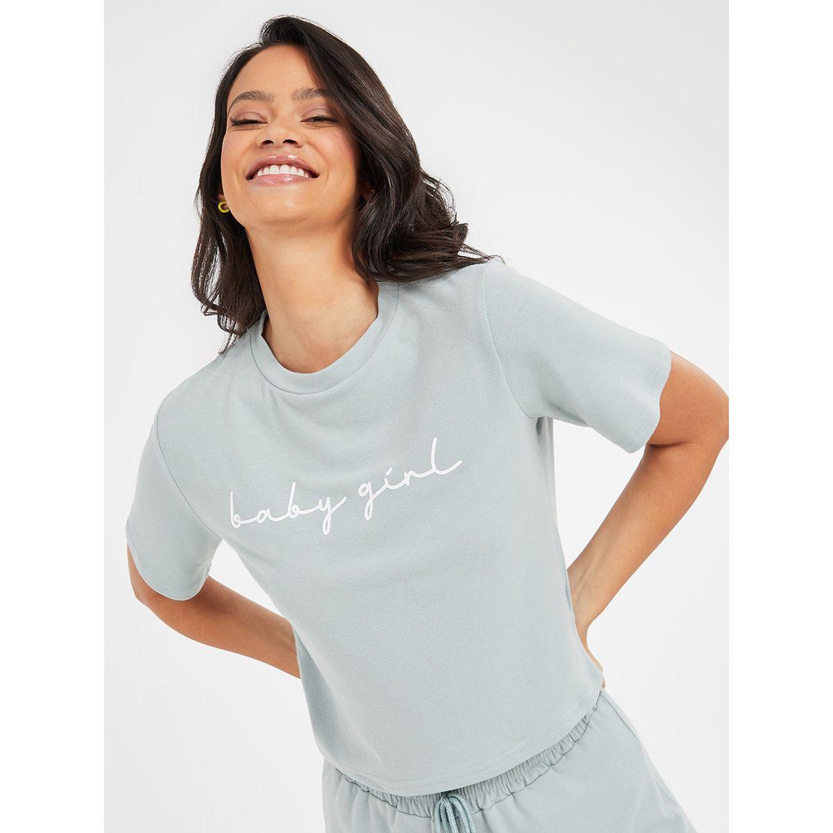 طقم من ( تيشيرت + بنطال جوغر )-women-clothing-nightwear-pyjamas-longsets-image-2