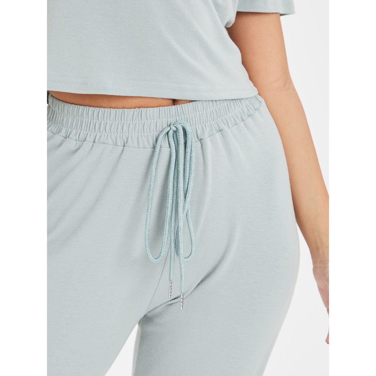 طقم من ( تيشيرت + بنطال جوغر )-women-clothing-nightwear-pyjamas-longsets-image-6