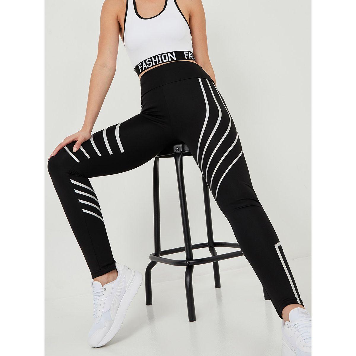 ليقنز رياضي مزين بخطوط من ستايلي-women-clothing-sportswearandactivewear-bottoms-image-1