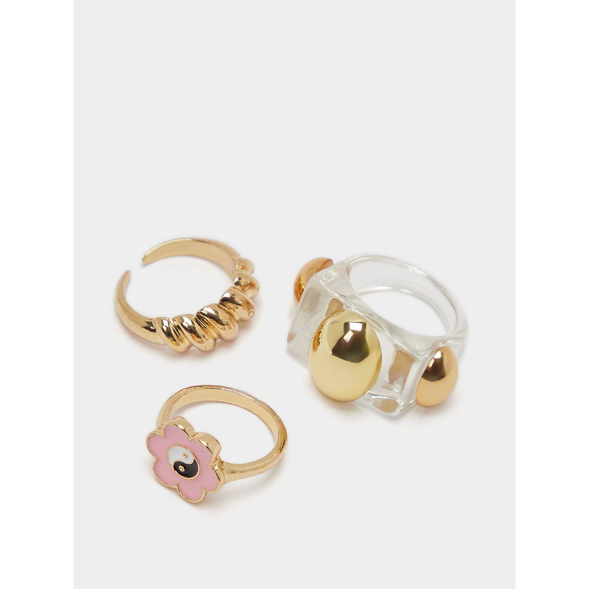 مجموعة من 3 خواتم عصرية من ستايلي-women-watchesandjewellery-jewellery-rings-image-3