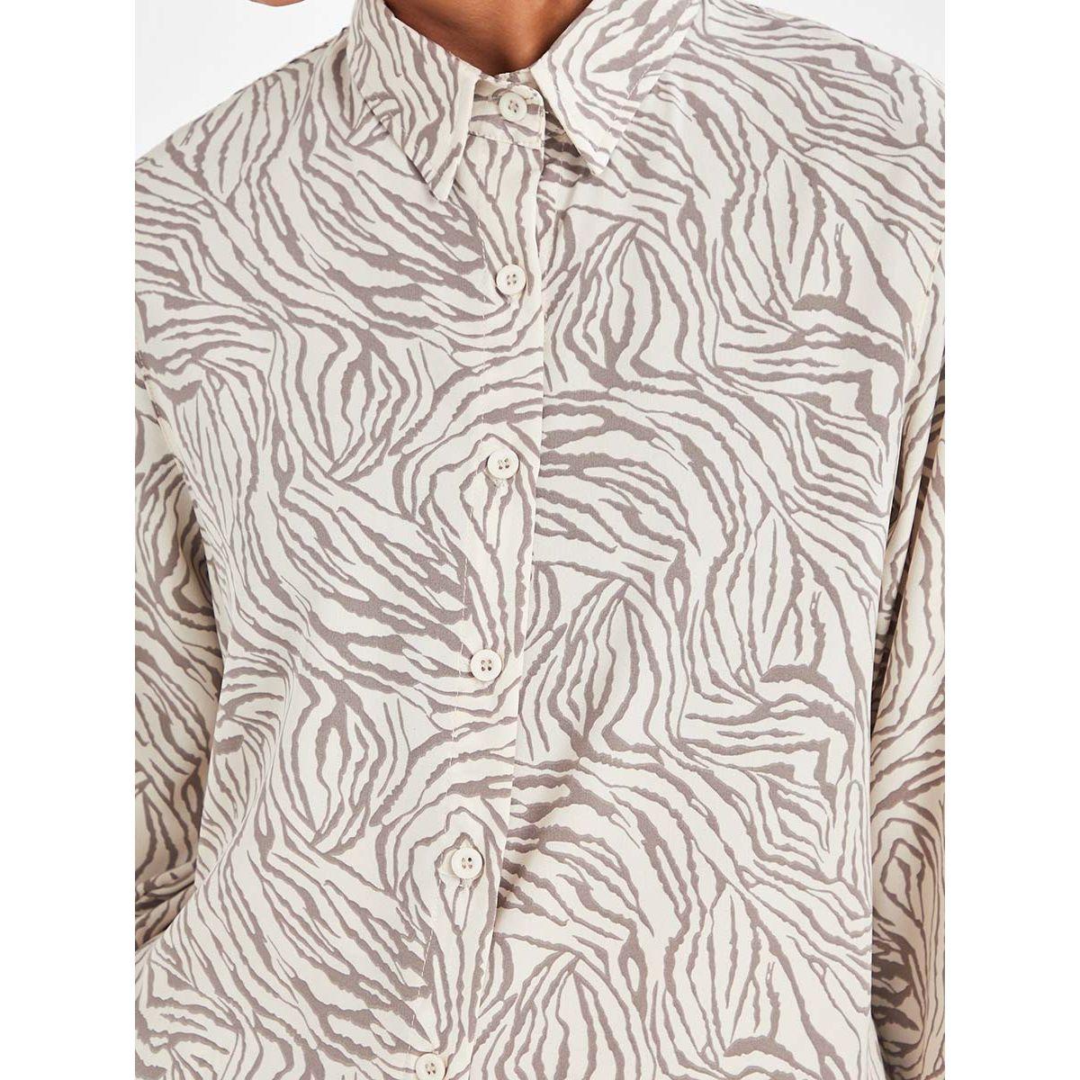Styli Abstract Print Longline Shirt with Wide Leg Trouser Co-Ord Set-women-clothing-coordsets-image-4
