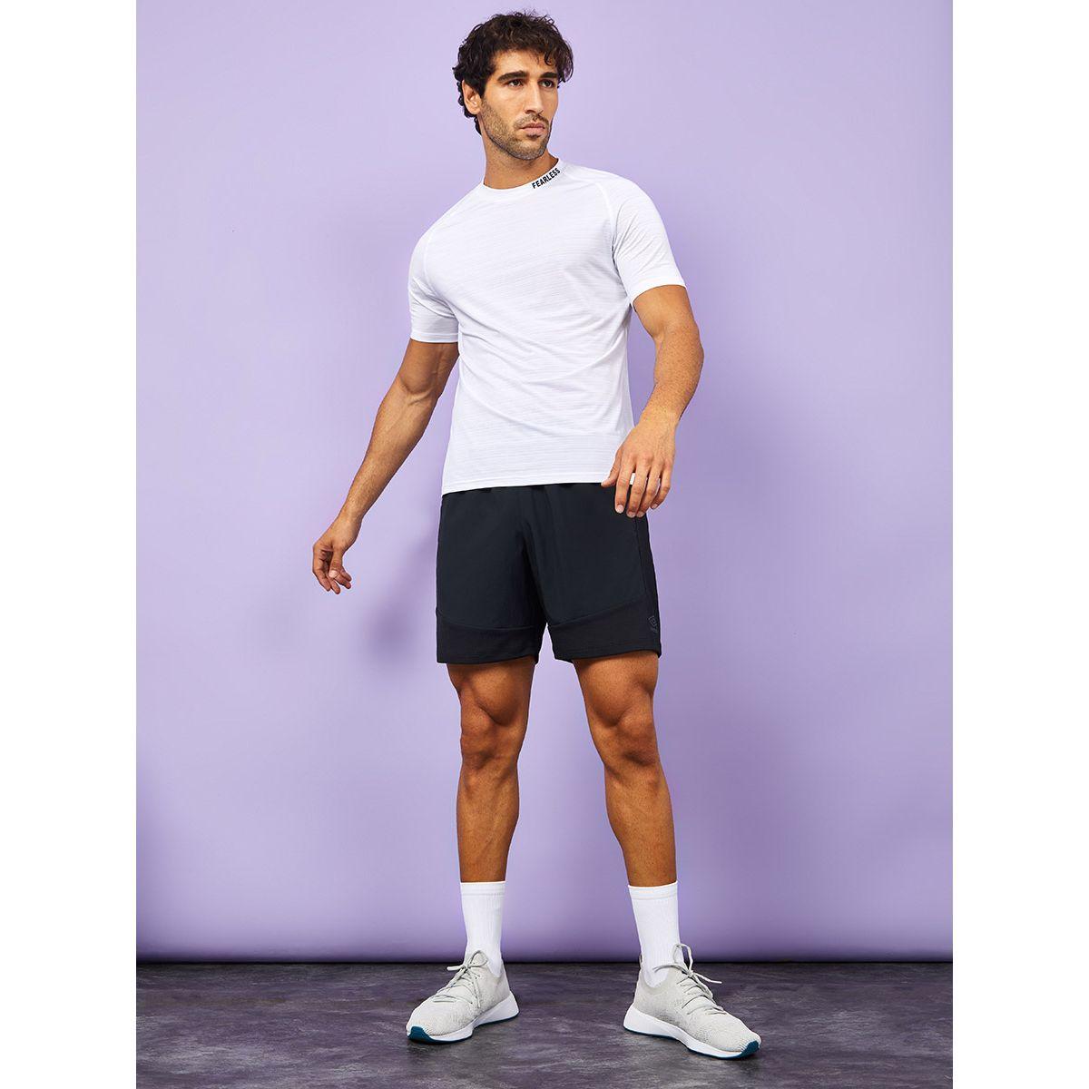 Styli Active Fearless Print Round Neck Textured Active Top-sports-men-clothing-tshirtsandpolos-image-2