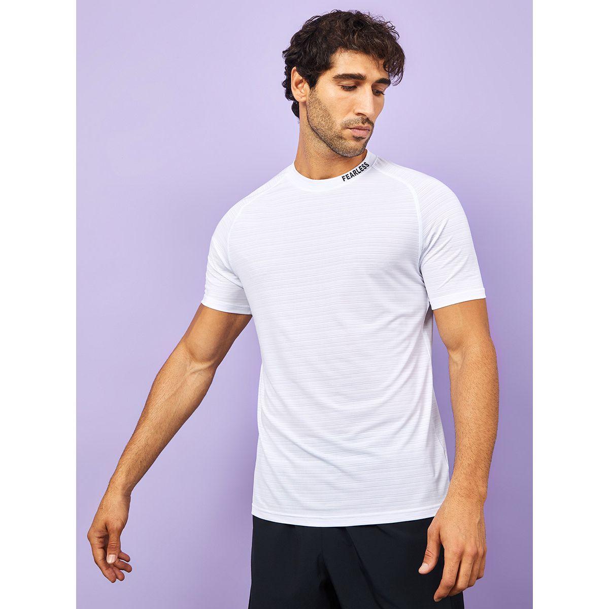 Styli Active Fearless Print Round Neck Textured Active Top-sports-men-clothing-tshirtsandpolos-image-3