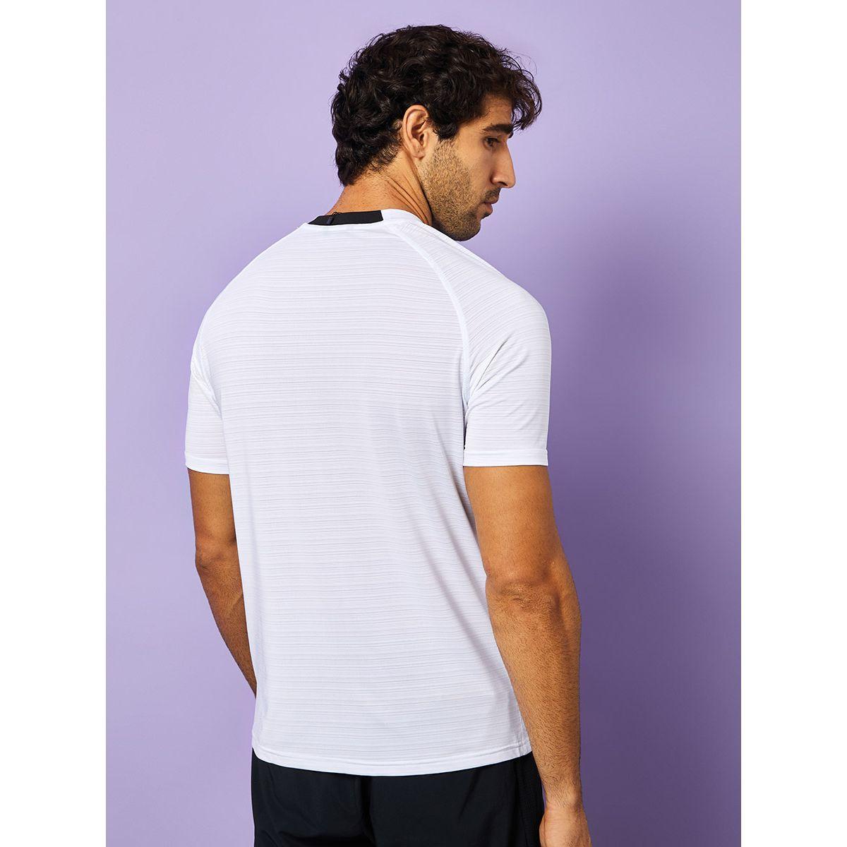 Styli Active Fearless Print Round Neck Textured Active Top-sports-men-clothing-tshirtsandpolos-image-5