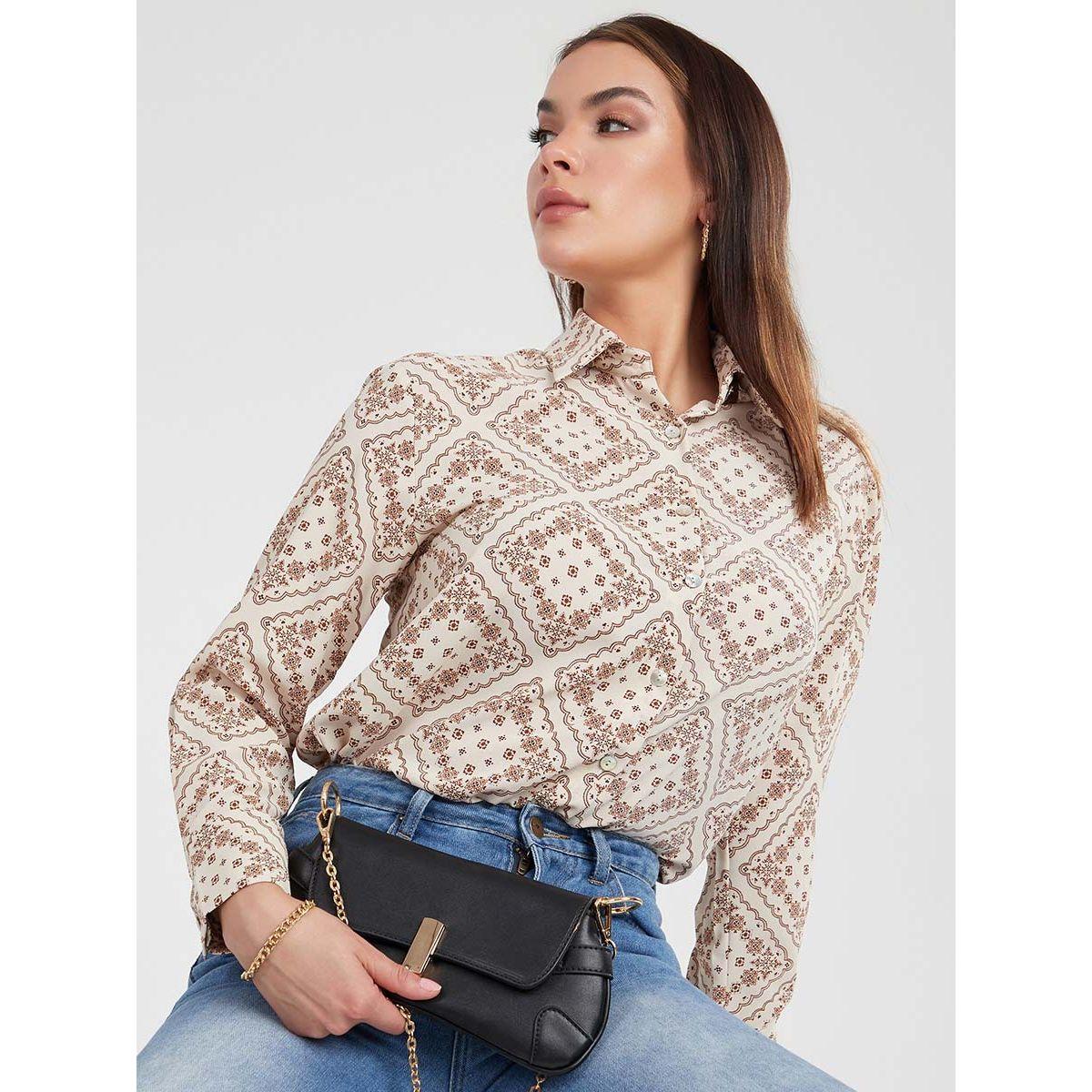 بلوزة مطبعة بطبعات صغيرة من ريد تايب-women-clothing-shirtsandblouses-shirts-image-5