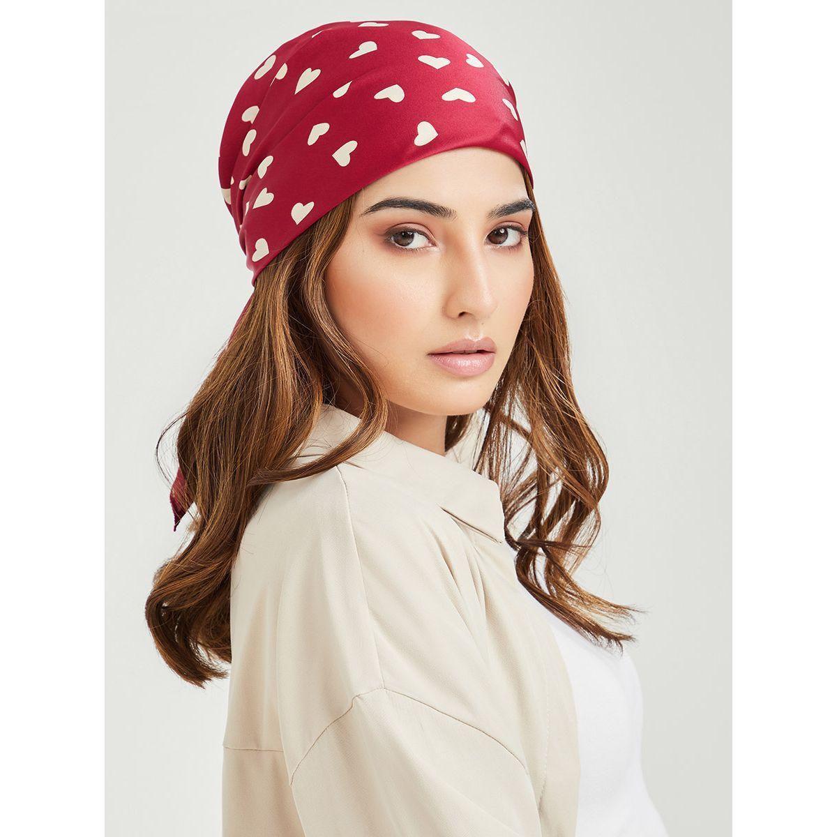 Styli Heart Print Scarf-women-winterwear-scarves-image-2