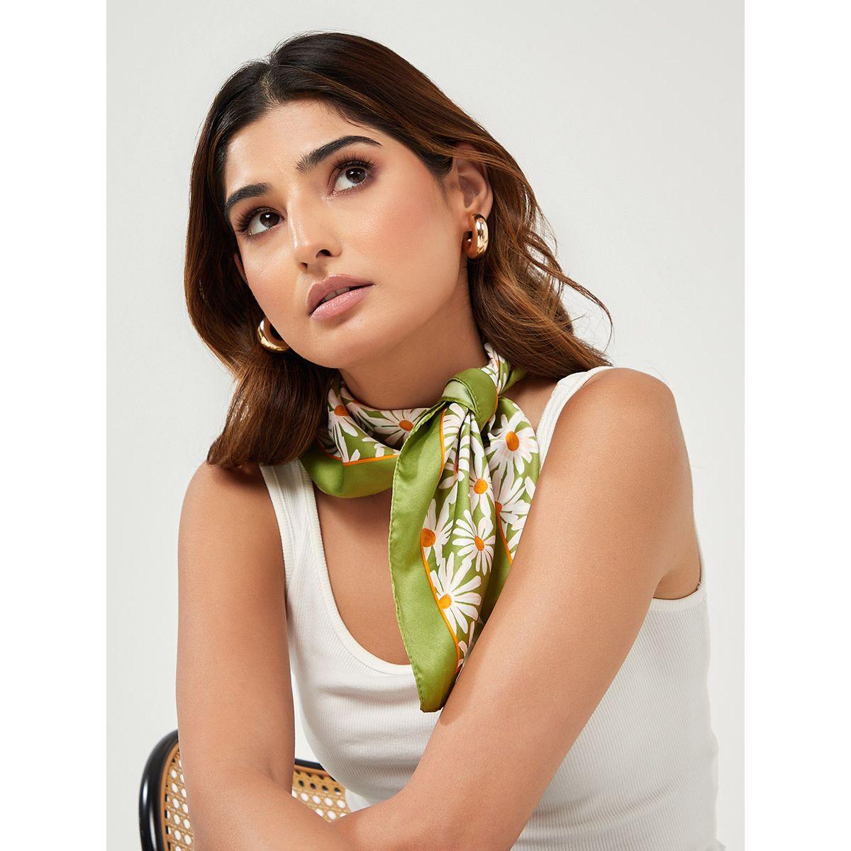 Styli Daisy Print Scarf-women-winterwear-scarves-image-1