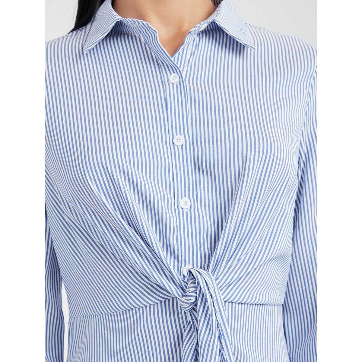 Styli Long Sleeves Collared Striped Shirt Midi Dress-women-clothing-dresses-image-3