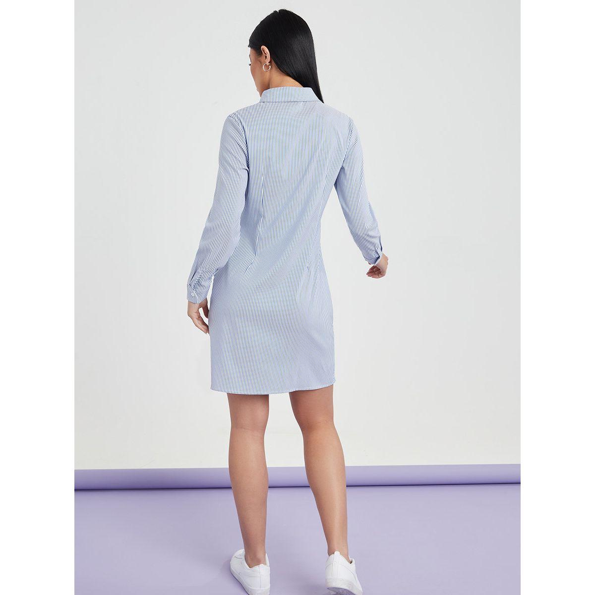 Styli Long Sleeves Collared Striped Shirt Midi Dress-women-clothing-dresses-image-4