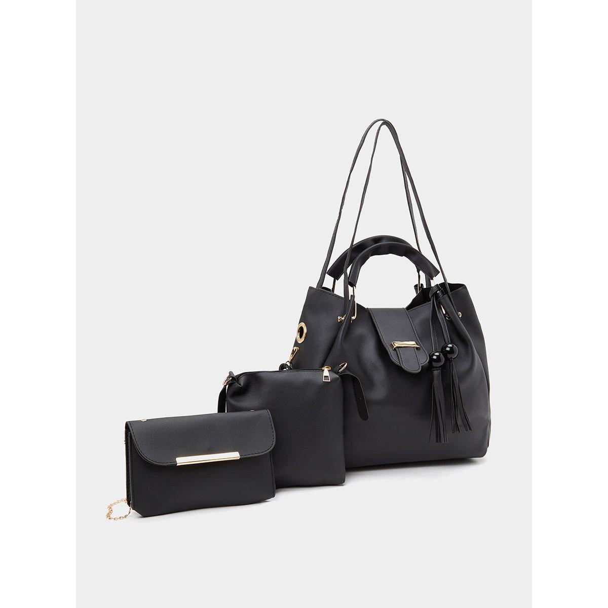 Styli Set of 3 - Tassel Detail Shoulder Bag with Long Strap-women-bagsandwallets-handbags-image-1