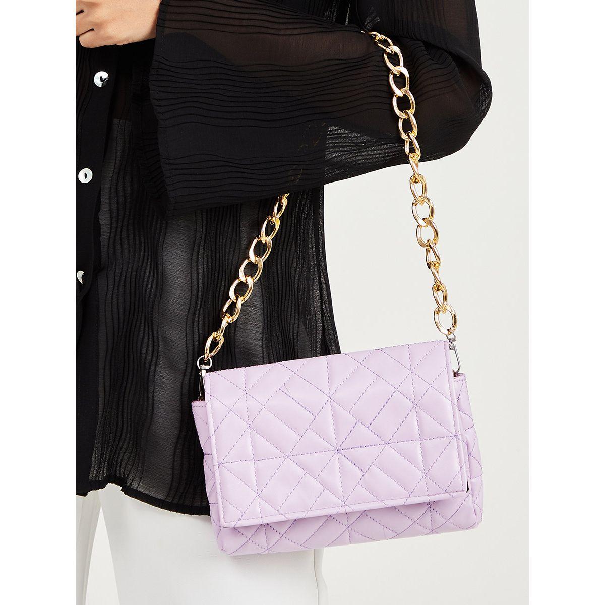 Styli Patterned Flap Crossbody Bag with Chain Strap-women-bagsandwallets-handbags-image-3