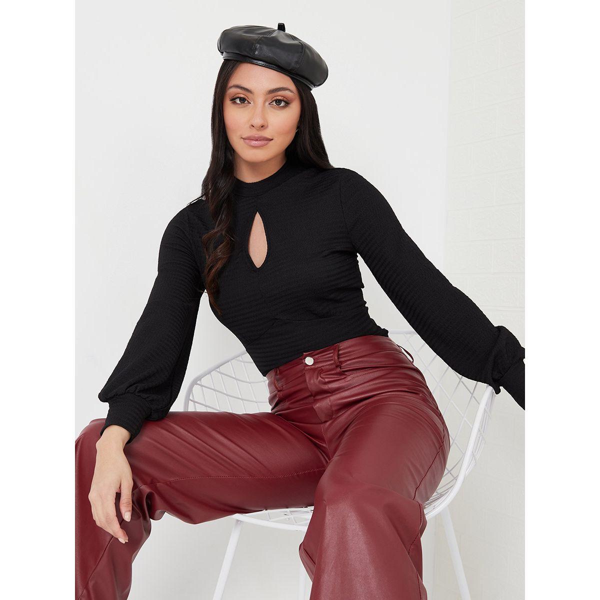 بلوزة محبوكة باكمام طويلة-women-clothing-shirtsandblouses-blouses-image-1