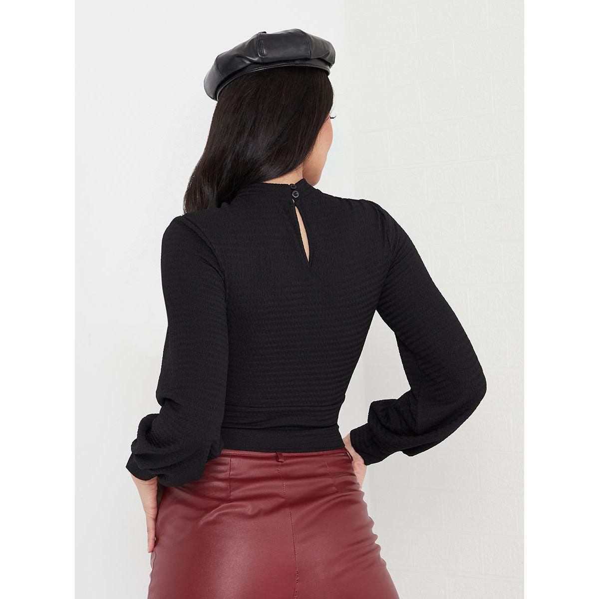 Styli Keyhole Neck Long Sleeves Knit Top-women-clothing-shirtsandblouses-blouses-image-4
