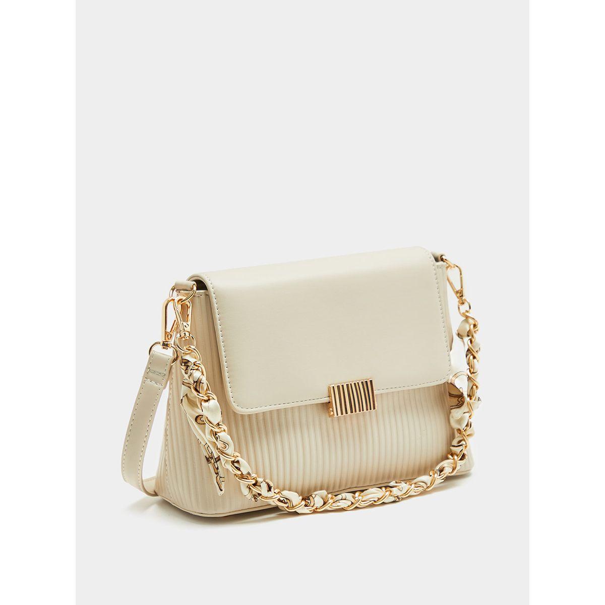 Styli Ribbon Chain Strap Detail Flap Shoulder Bag-women-bagsandwallets-handbags-image-1